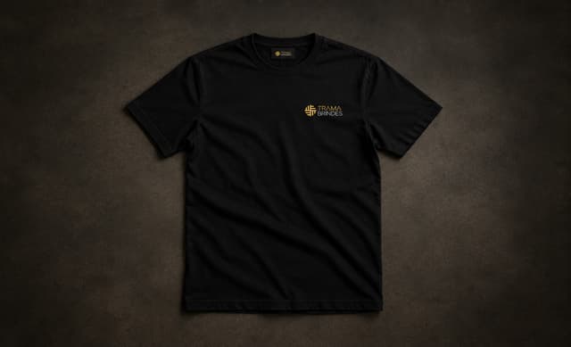 Camiseta personalizada produzida pela Trama Brindes